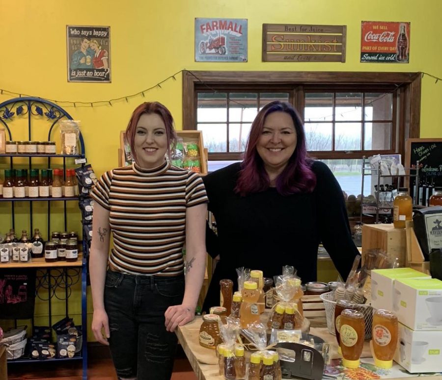 Sophie Kirkpatrick (left) and Karin Kirkpatrick (right) pose in their store Main Squeeze Market.