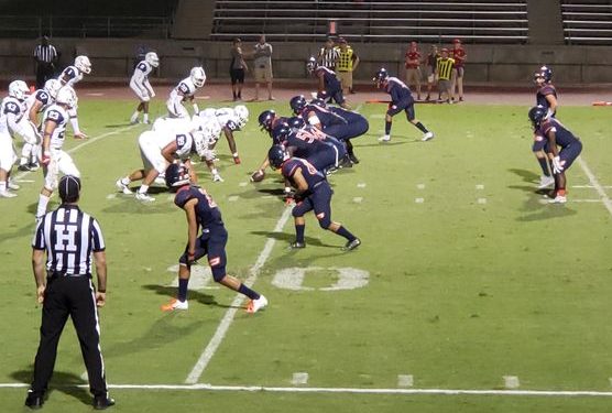 With mere seconds on the clock Quarterback Gus Villareal successfully threw a game saving touchdown to tie up the 4th quarter . He would then go on to lead the Giants to victory in overtime against Santa Rosa Bear Cubs on Sept. 28th.
