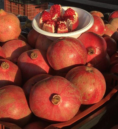 The market has different types of fruits based on whats in season. Theres also different varieties of fruits that arent sold at local grocery stores.