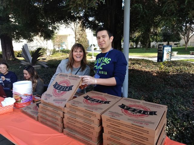 Everyone who takes 6 units or more pays for their sticker. We encourage students to use their benefits to the fullest while they have it.
Activities and Affairs Director Debbie Douglas (Left) and student worker Blas Rodriguez (right)