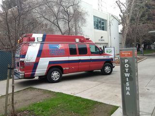 Paramedics were tending to a student who had a medical emergency on the Visalia Campus. 