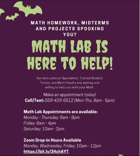 COS Math Lab Open For Help