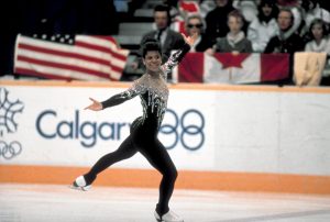 Debi Thomas at the 1988 Winter Olympics.