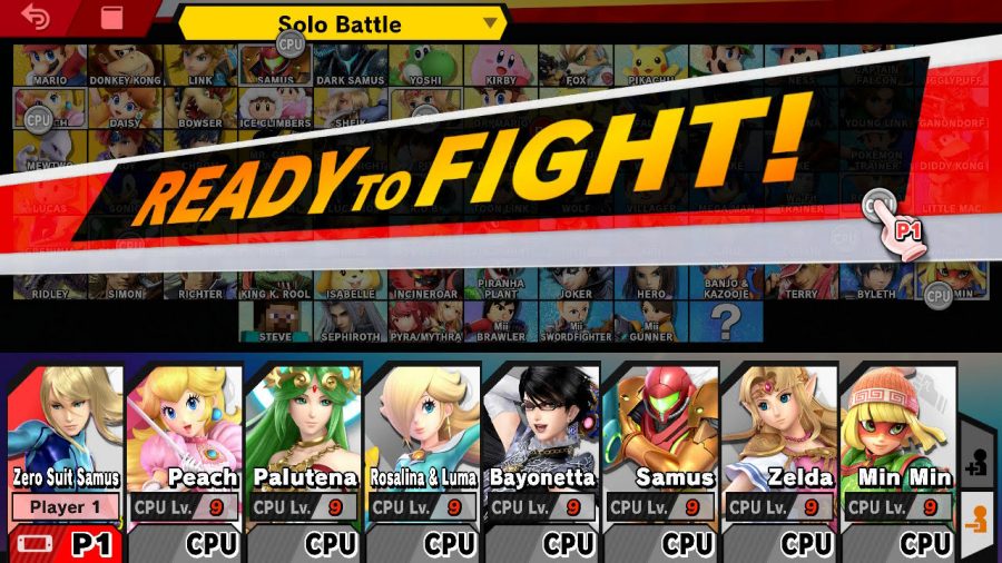 Women characters in the popular game Super Smash Brothers