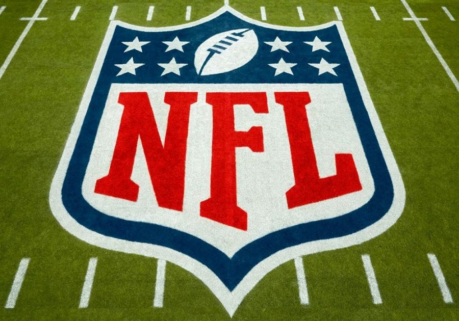 NFL logo on field