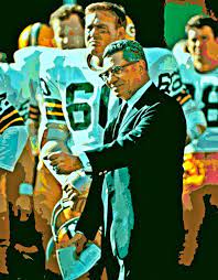 Coach Vince Lombardi leading his Super Bowl Winning Green Bay Packers