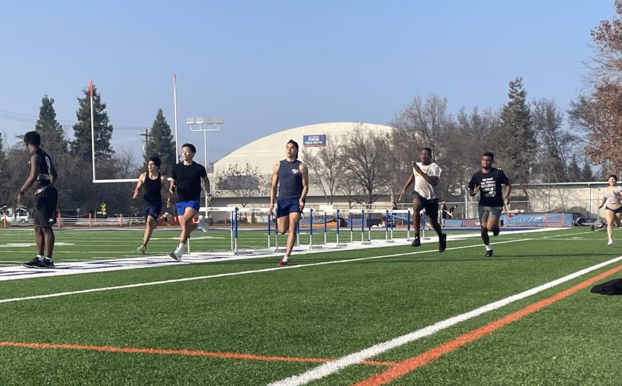 Track Runners At Practice for their 2022 Outdoor Season