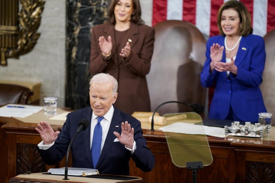 President Joe Biden delivering his first State of the Union address (Jabin Botsford, AP)