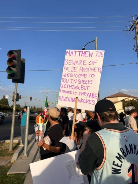 College of the Sequoias Students Spread Love at Local Protest